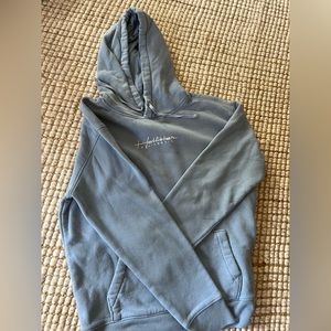 Large hollister hoodie light blue